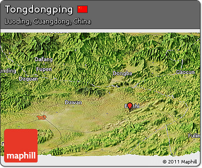 Satellite Panoramic Map of Tongdongping