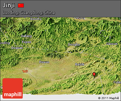 Satellite Panoramic Map of Jinji