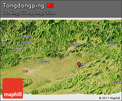 Satellite Panoramic Map of Tongdongping
