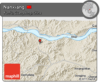 Shaded Relief 3D Map of Nanxiang