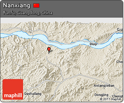 Shaded Relief 3D Map of Nanxiang