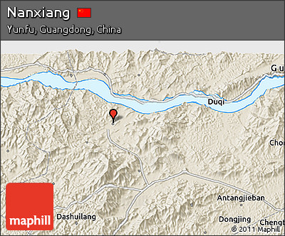 Shaded Relief 3D Map of Nanxiang