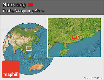 Satellite Location Map of Nanxiang