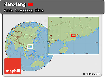 Savanna Style Location Map of Nanxiang