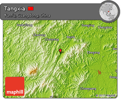 Physical Map of Tangxia