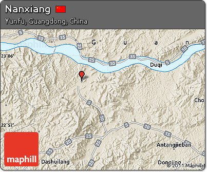 Shaded Relief Map of Nanxiang