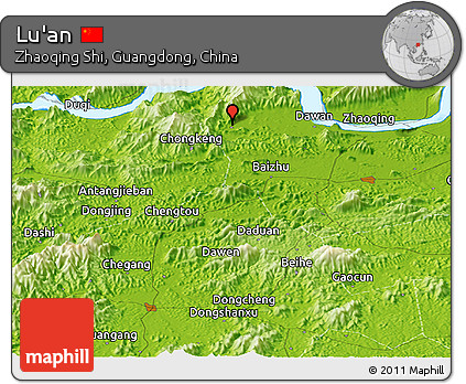 Physical Panoramic Map of Lu'an