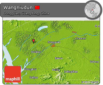 Physical 3D Map of Wangniudun
