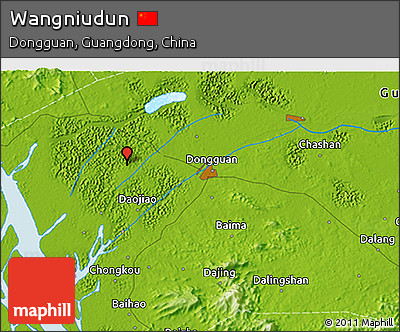Physical 3D Map of Wangniudun
