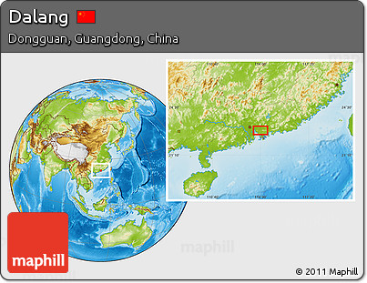 Physical Location Map of Dalang