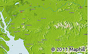 Physical Map of the area around 22° 53' 22" N, 113° 58' 29" E