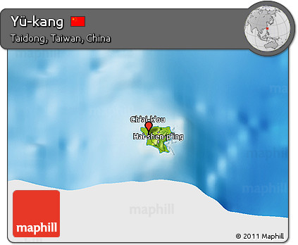 Physical 3D Map of Yü-kang