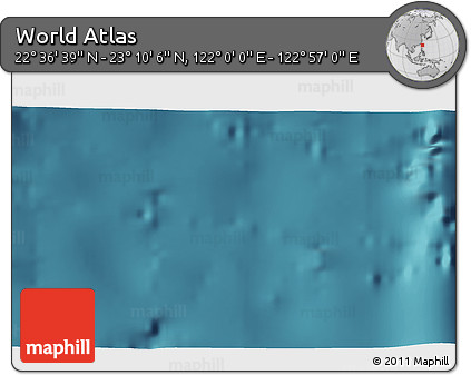 Satellite 3D Map of the Area around 22° 53' 22" N, 122° 28' 29" E