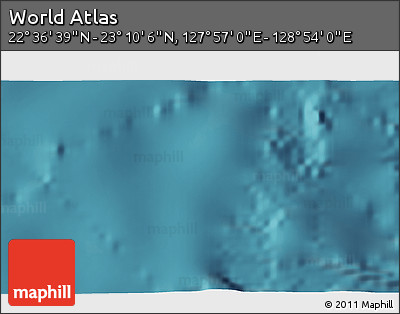 Satellite 3D Map of the Area around 22° 53' 22" N, 128° 25' 30" E