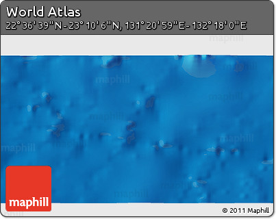Physical 3D Map of the Area around 22° 53' 22" N, 131° 49' 29" E