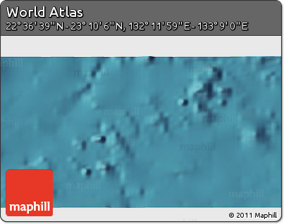 Satellite 3D Map of the Area around 22° 53' 22" N, 132° 40' 30" E