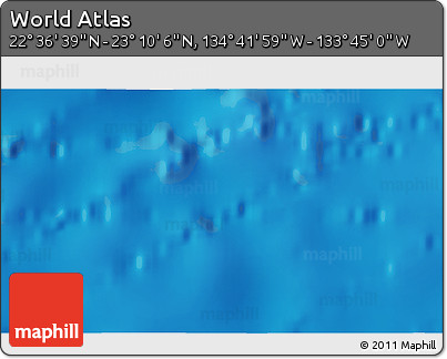Physical 3D Map of the Area around 22° 53' 22" N, 134° 13' 29" W