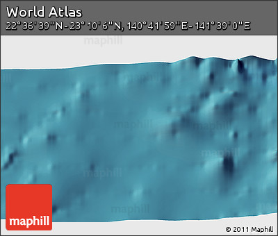 Satellite 3D Map of the Area around 22° 53' 22" N, 141° 10' 30" E