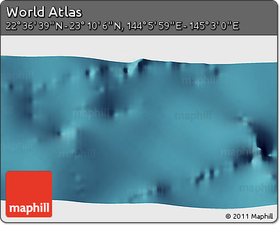 Satellite 3D Map of the Area around 22° 53' 22" N, 144° 34' 29" E