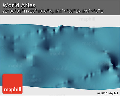 Satellite 3D Map of the Area around 22° 53' 22" N, 144° 34' 29" E