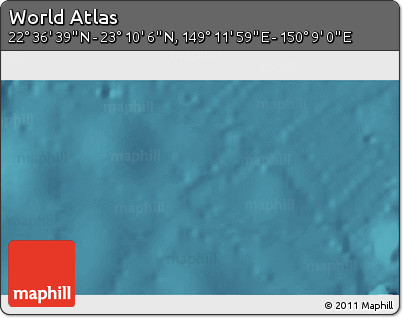 Satellite 3D Map of the Area around 22° 53' 22" N, 149° 40' 30" E