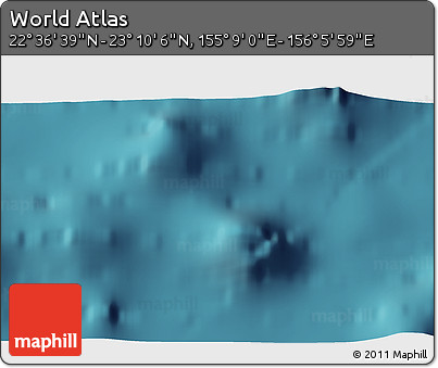 Satellite 3D Map of the Area around 22° 53' 22" N, 155° 37' 30" E