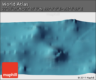 Satellite 3D Map of the Area around 22° 53' 22" N, 155° 37' 30" E