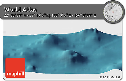 Satellite Panoramic Map of the Area around 22° 53' 22" N, 155° 37' 30" E