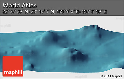 Satellite Panoramic Map of the Area around 22° 53' 22" N, 155° 37' 30" E