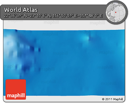 Physical 3D Map of the Area around 22° 53' 22" N, 157° 19' 29" E