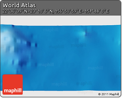 Physical 3D Map of the Area around 22° 53' 22" N, 157° 19' 29" E
