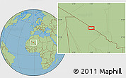 Savanna Style Location Map of the area around 22° 53' 22" N, 1° 37' 30" W