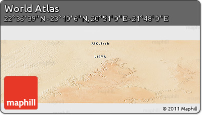 Satellite Panoramic Map of the Area around 22° 53' 22" N, 21° 19' 30" E