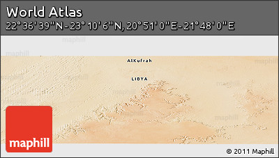 Satellite Panoramic Map of the Area around 22° 53' 22" N, 21° 19' 30" E