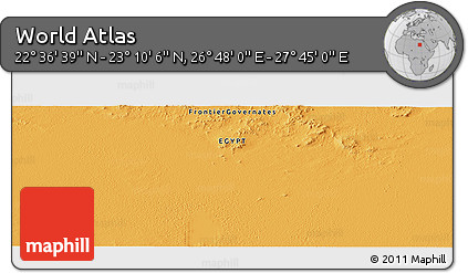 Political Panoramic Map of the Area around 22° 53' 22" N, 27° 16' 29" E