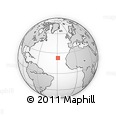Outline Map of the Area around 22° 53' 22" N, 28° 49' 30" W, rectangular outline