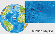 Physical Location Map of the area around 22° 53' 22" N, 32° 13' 30" W