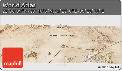 Satellite Panoramic Map of the Area around 22° 53' 22" N, 34° 55' 29" E