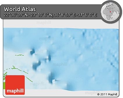 Physical 3D Map of the Area around 22° 53' 22" N, 36° 37' 30" E