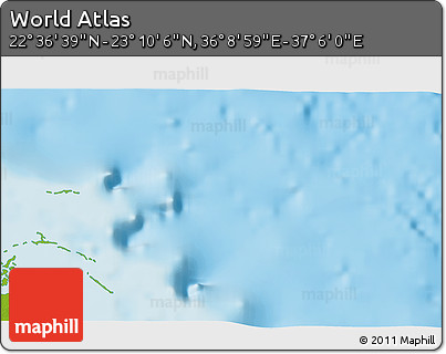 Physical 3D Map of the Area around 22° 53' 22" N, 36° 37' 30" E