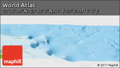 Physical Panoramic Map of the Area around 22° 53' 22" N, 36° 37' 30" E