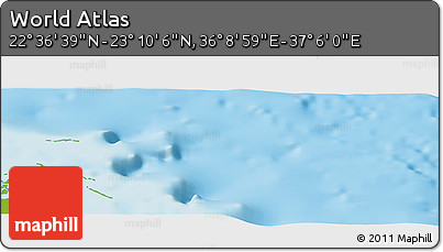 Physical Panoramic Map of the Area around 22° 53' 22" N, 36° 37' 30" E