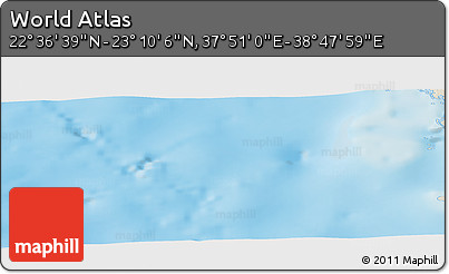 Shaded Relief Panoramic Map of the Area around 22° 53' 22" N, 38° 19' 30" E