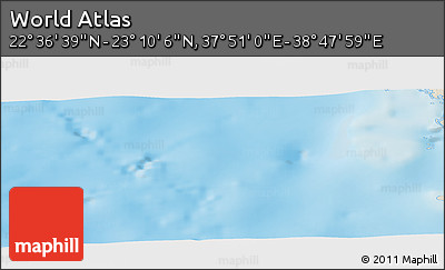 Shaded Relief Panoramic Map of the Area around 22° 53' 22" N, 38° 19' 30" E
