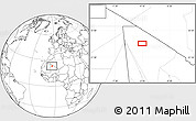 Blank Location Map of the area around 22° 53' 22" N, 4° 10' 30" W