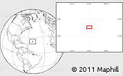 Blank Location Map of the area around 22° 53' 22" N, 51° 46' 29" W