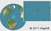 Satellite Location Map of the area around 22° 53' 22" N, 51° 46' 29" W