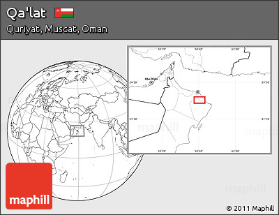 Blank Location Map of Qa'lat