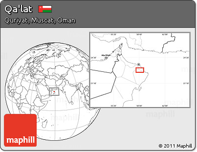 Blank Location Map of Qa'lat