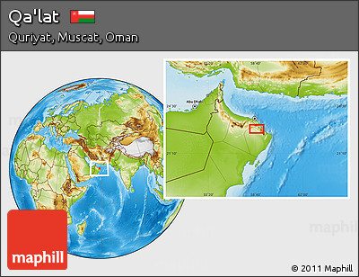Physical Location Map of Qa'lat